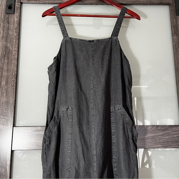Universal Thread Charcoal Linen Blend Lagenlook Overalls Women's Small - Picture 2 of 8